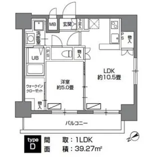 カスタリア三ノ輪【8階】の間取り
