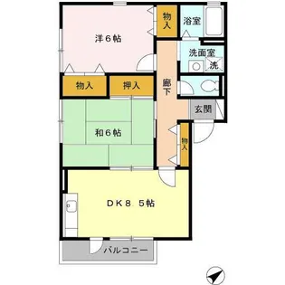 ラ・メール日吉 A棟【2階】の間取り