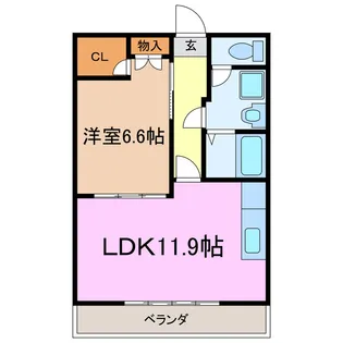 グリーンハイツ水広下【3階】の間取り
