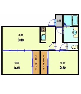 メイプル弐拾弐番館【1階】の間取り