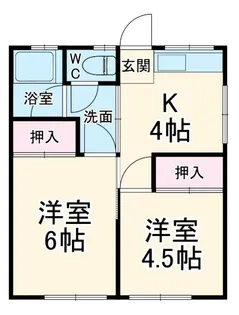 いずみ荘B【2階】の間取り