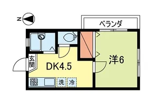 グリーンフラット【2階】の間取り