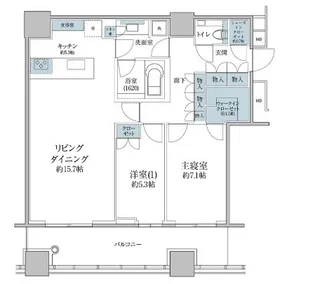 ワールドタワーレジデンス【33階】の間取り