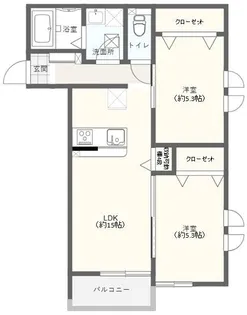 フォレストグレイス小田原F【3階】の間取り