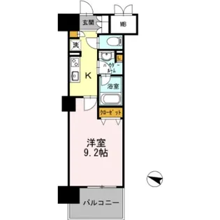 ロイヤルパークスERささしま WEST【15階】の間取り