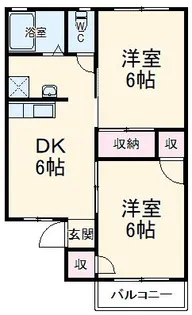 ハイツメロン【2階】の間取り