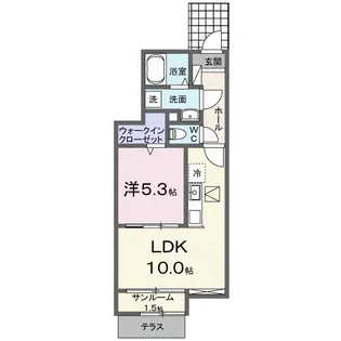 ファインビレA【1階】の間取り