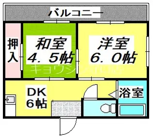 オオバハイツ【4階】の間取り
