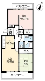 UR鈴の宮【4階】の間取り