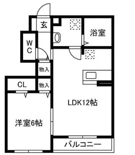チリエージアB棟【1階】の間取り