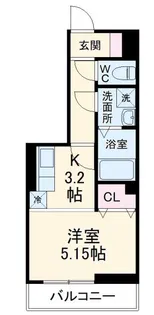 Klein Kirsche【3階】の間取り