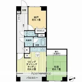 ライオンズマンション船橋第6【1階】の間取り
