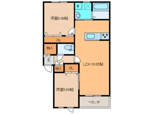 スピカII【2階】の間取り