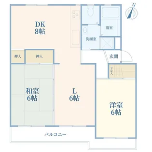 長津田団地3号棟【4階】の間取り