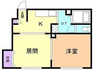 片岡ハイツF【1階】の間取り