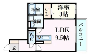 セジュール広島萬象園【2階】の間取り