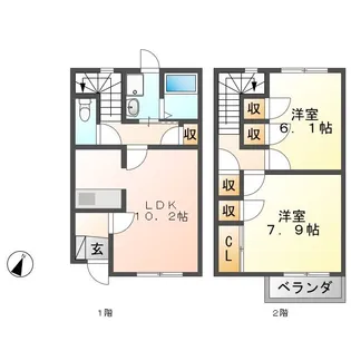ブリリアンス【1階】の間取り