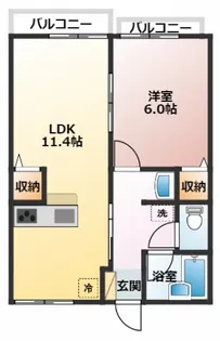 青木ハイツA【1階】の間取り