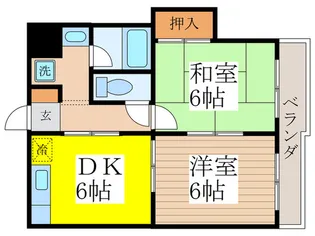 アビタ武蔵野【4階】の間取り