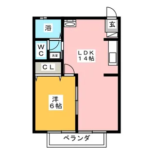 近田ハイツ A棟【1階】の間取り
