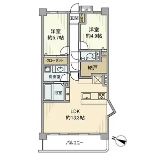 グリーンコーポ津田沼タウンヒルズ【3階】の間取り