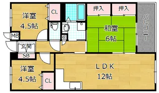 Garden Style光善寺【2階】の間取り