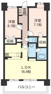 ウエストヴァレィー壱番館【7階】の間取り