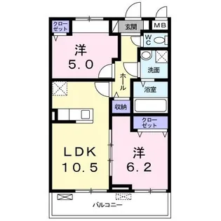 ルクール【3階】の間取り