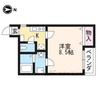 グランコスモ御所東【2階】の間取り
