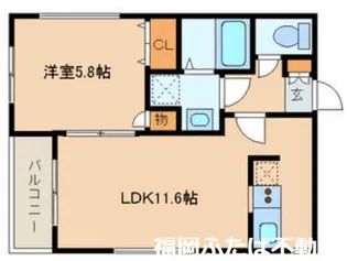 パラディーゾ空港前【1階】の間取り