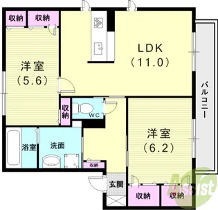 アデアコートA棟【2階】の間取り