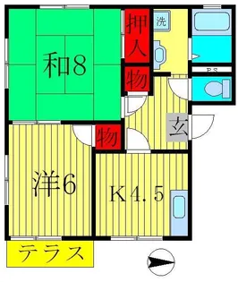 セピアコートA【1階】の間取り