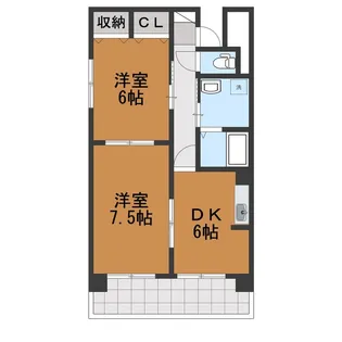 リバーサイドタワー RST【6階】の間取り