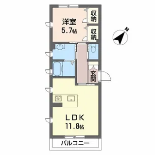 Browny草津【2階】の間取り
