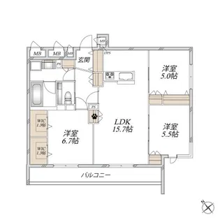 GRAND OAK 空【2階】の間取り