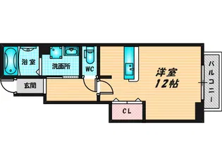 プレコーポ巽東【1階】の間取り