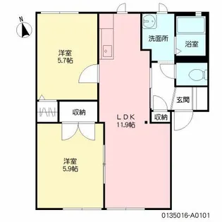 シャルマンFUJI【1階】の間取り