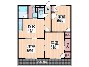 プリンス桜【3階】の間取り