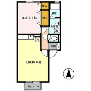 クラレンスホワイトII【2階】の間取り