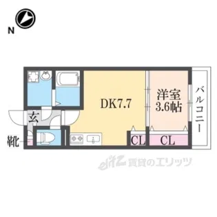 グロワールひまり【1階】の間取り