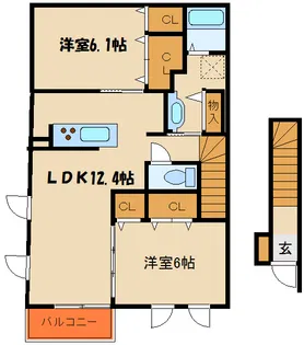 メルベーユ福里【2階】の間取り
