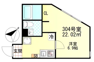 リバティ東門前【3階】の間取り