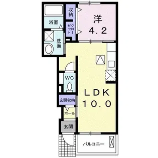 ベルクムント【1階】の間取り