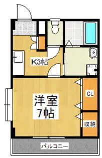 グリーンサイド【3階】の間取り