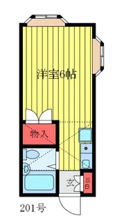 光コーポ寺尾【2階】の間取り