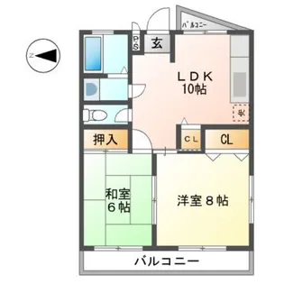 セシル古市【2階】の間取り