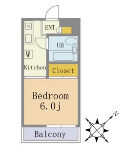 コーポ明陽【1階】の間取り