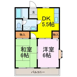 茨城県古河市女沼【アパート】の間取り