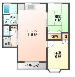 ライズ田名部【2階】の間取り