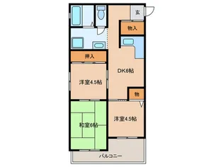 大産桜坂マンション【7階】の間取り
